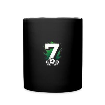7th Birthday Soccer Player 7 Years Children - Full Colour Mug - black - Front