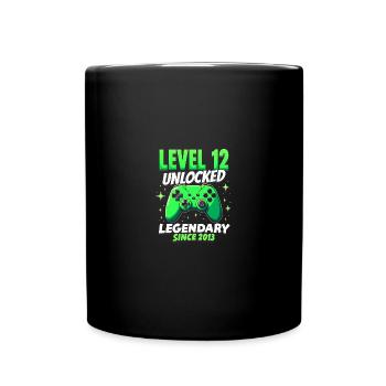 Level 12 Birthday Young Gamer Funny 2013 - Full Colour Mug - black - Front