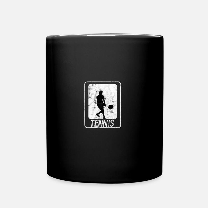 Tennis player serve - Full Colour Mug - black
