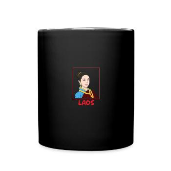 Laos Laote Laoten Robe de fille Lao I Cadeau - Mug uni - noir - Devant