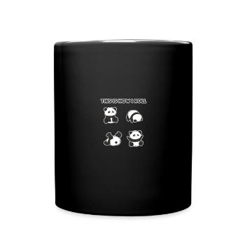 Panda Bear Roll So I Roll I Gift - Full Colour Mug - black - Front