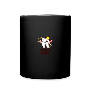 Zahnarzt Zahnarzthelferin Zahnfee I Geschenk - Tasse einfarbig - Schwarz - Vorne