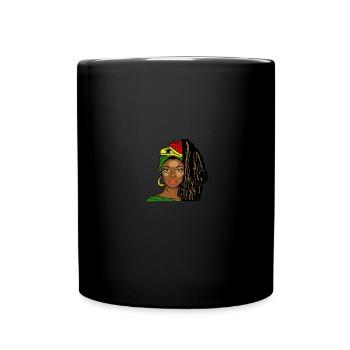 Ghana Ghanaian Flag Woman Princess I Gift - Full Colour Mug - black - Front