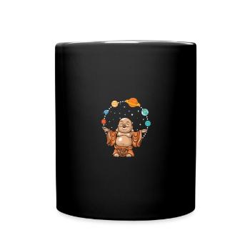 Buddha Mönch Namaste Buddhaful Tag I Geschenk - Tasse einfarbig - Schwarz - Vorne