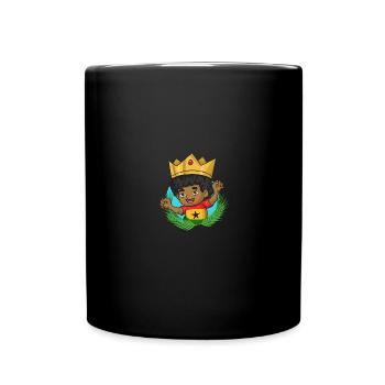 Ghana Ghanaian Flag Young Prince Crown I Gift - Full Colour Mug - black - Front