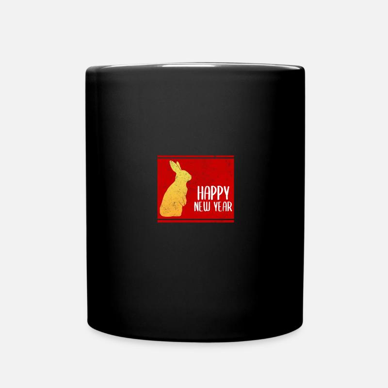 Chinesisches Neujahr Hase Asien 2023 I Geschenk - Tasse einfarbig - Schwarz