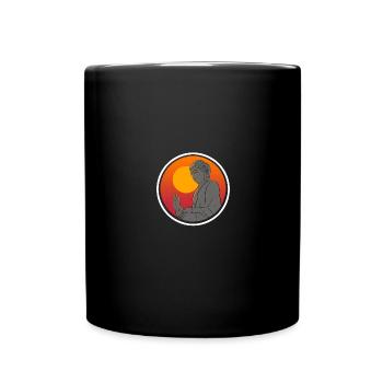 Buddha Mönch Namaste Buddhismus I Geschenk - Tasse einfarbig - Schwarz - Vorne