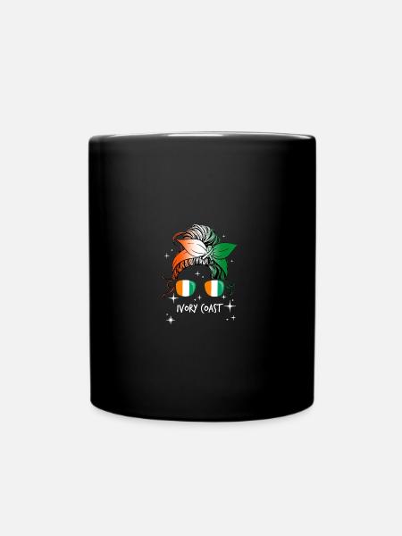 Elfenbeinküste - Tasse einfarbig - Schwarz