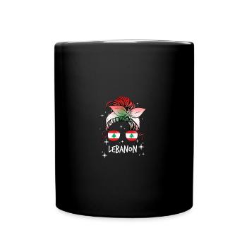 Libanon - Tasse einfarbig - Schwarz - Vorne