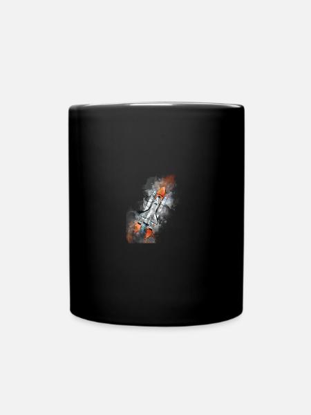 Weltraum-Rakete - Tasse einfarbig - Schwarz