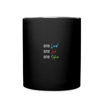 One World, One Love, One Nature - Full Colour Mug - black - Front