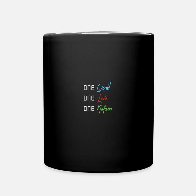 Un monde, un amour, une nature - Mug uni - noir