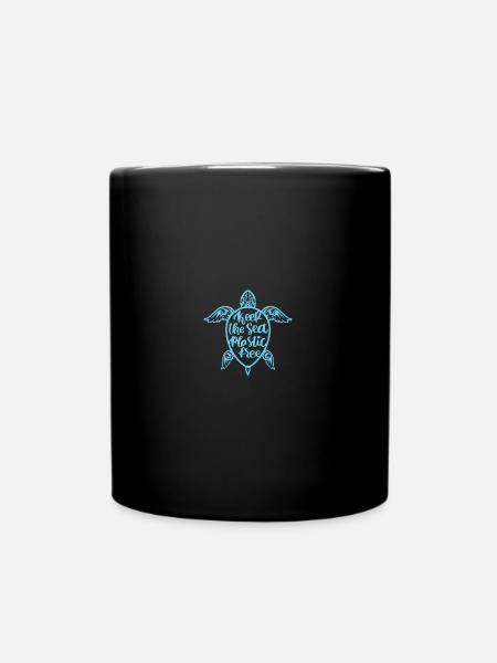 Keep the sea plastic free - Tasse einfarbig - Schwarz