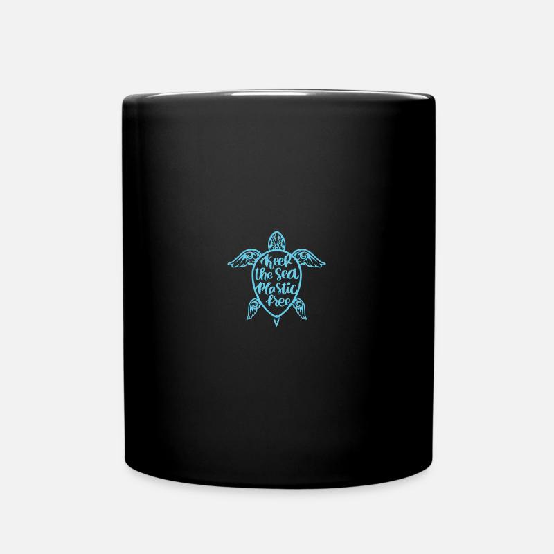 Keep the sea plastic free - Tasse einfarbig - Schwarz
