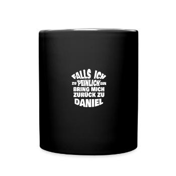 Jungesellenabschied Daniel - Tasse einfarbig - Schwarz - Vorne