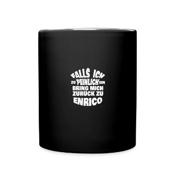 Jungesellenabschied Enrico - Tasse einfarbig - Schwarz - Vorne