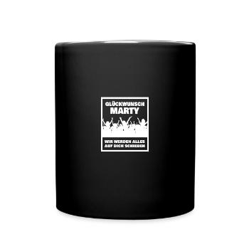 First name Marty - Full Colour Mug - black - Front