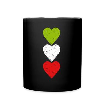 Woman Life Freedom - Frau Leben Freiheit - Herzen - Tasse einfarbig - Schwarz - Vorne
