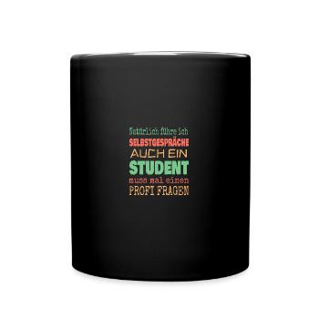 Student - Tasse einfarbig - Schwarz - Vorne