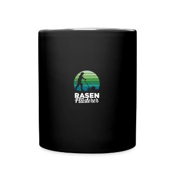 Gartenfreunde Rasenflüsterer Platzwart Geschenk - Tasse einfarbig - Schwarz - Vorne