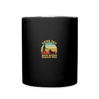 Gartenfreunde Rasenflüsterer Platzwart Geschenk - Tasse einfarbig - Schwarz - Vorne