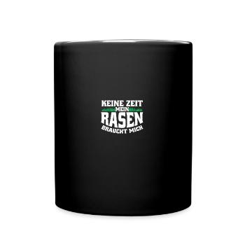 Gartenfreunde Rasenflüsterer Platzwart Geschenk - Tasse einfarbig - Schwarz - Vorne