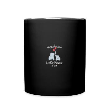 Werdender Bruder Geschenk Ich werde Bruder bald - Tasse einfarbig - Schwarz - Vorne