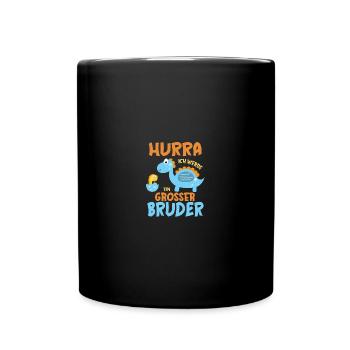 Werdender Bruder Geschenk Ich werde Bruder Brüder - Tasse einfarbig - Schwarz - Vorne