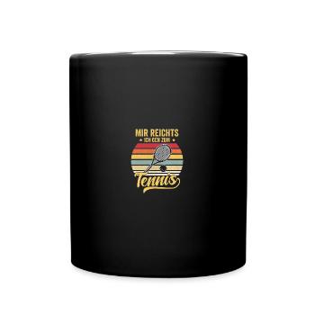 Tennisspieler Tennisspiel Tennis Geschenk - Tasse einfarbig - Schwarz - Vorne