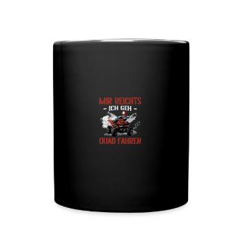 Quad Quadbike Quadfahrer Geschenk - Tasse einfarbig - Schwarz - Vorne