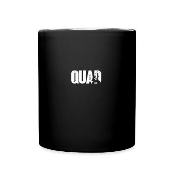 Quad Quadbike Quadfahrer Geschenk - Tasse einfarbig - Schwarz - Vorne