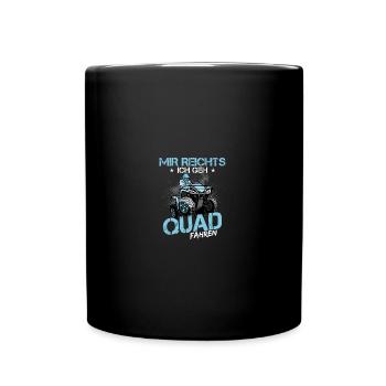 Quad Quadbike Quadfahrer Geschenk - Tasse einfarbig - Schwarz - Vorne