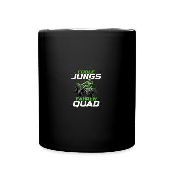 Quad Quadbike Quadfahrer Geschenk - Tasse einfarbig - Schwarz - Vorne