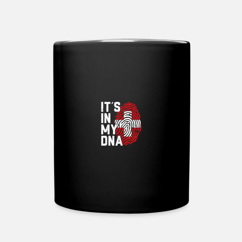 Suisse Suisse Drapeau Suisse Fanshirt Flag Cadeau - Mug uni - noir