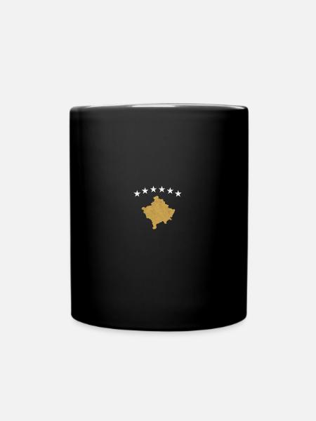 Kosovo Flagge Fahne Trikot Kosovarisch Geschenk - Tasse einfarbig - Schwarz