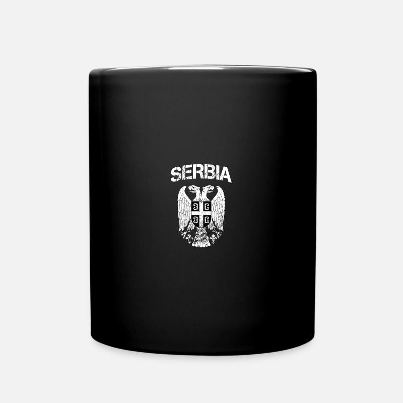 Serbie Drapeau serbe Srbija Serbes Cadeau - Mug uni - noir