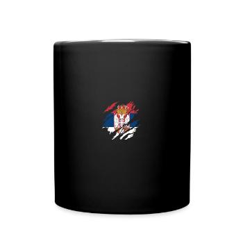 Serbia Serbian Flag Srbija Serbs Gift - Full Colour Mug - black - Front