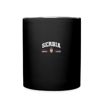 Serbia Serbian Flag Srbija Serbs Gift - Full Colour Mug - black - Front