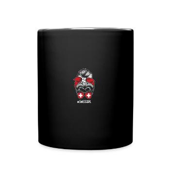 Switzerland Hopp Schwiiz Flag Fanshirt Gift - Full Colour Mug - black - Front