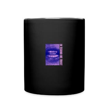 Techno Music Raver Electro Musik DJ Discjokey - Full Colour Mug - black - Front