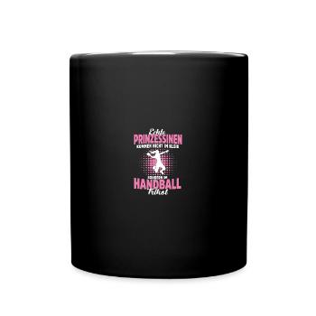 Handballerin Handballspielerin Geschenk Handball - Tasse einfarbig - Schwarz - Vorne