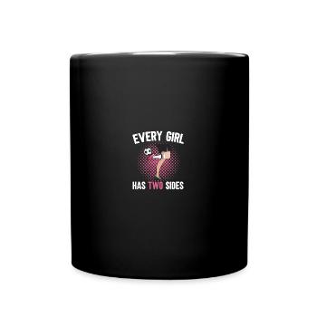 Fussballerin Fussballspielerin Frauenfussball - Tasse einfarbig - Schwarz - Vorne