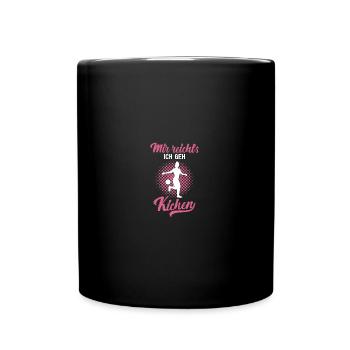 Fussballerin Fussballspielerin Frauenfussball - Tasse einfarbig - Schwarz - Vorne