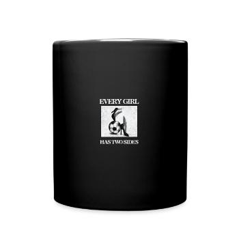 Female footballer Women's football player - Full Colour Mug - black - Front