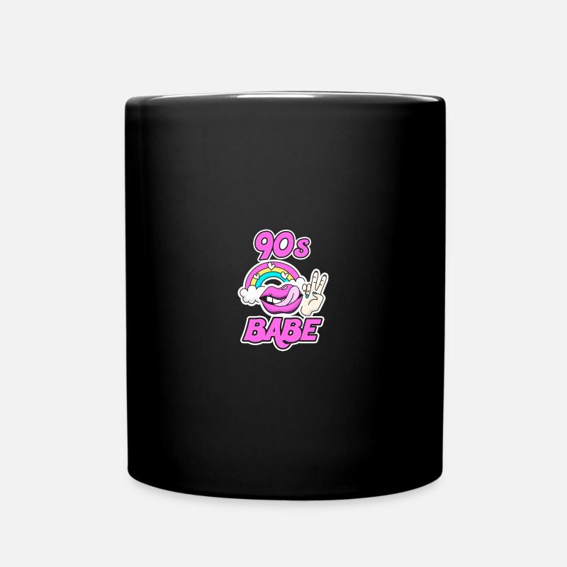 90er jahre Pary Mottoparty 90s Outfit - Tasse einfarbig - Schwarz