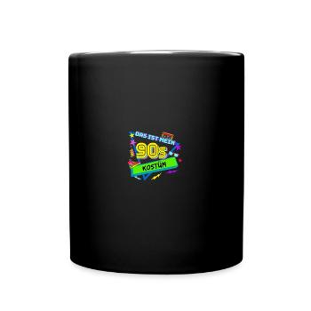 90er jahre Pary Mottoparty 90s Outfit - Tasse einfarbig - Schwarz - Vorne
