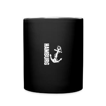 Armoiries de Hambourg Drapeau d’ancre Cadeau - Mug uni - noir - Devant