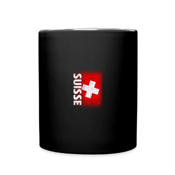 Drapeau suisse Suisse Drapeau Suisse - Mug uni - noir - Devant