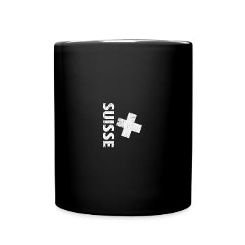 Swiss flag Switzerland Flag Suisse - Full Colour Mug - black - Front