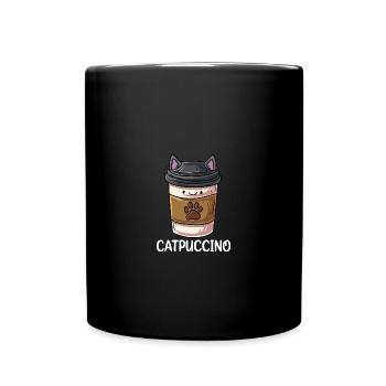 Catpuccino Kawaii Katze Kaffee Anime Otaku - Tasse einfarbig - Schwarz - Vorne